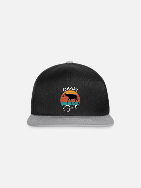 Okapi Girl - Snapback Cap - Schwarz/Grau