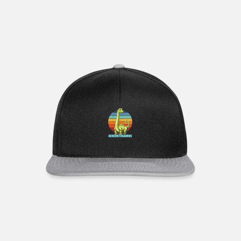 Idée cadeau Benediktosaurus pour Benedict - Casquette snapback - noir/gris