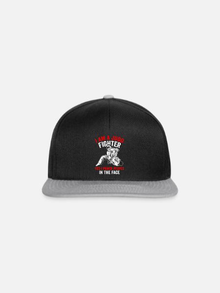 I'm a Judo fighter yes I punch people in the face - Snapback Cap - Schwarz/Grau
