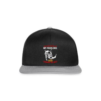 Judo solves most of my problems beer drowns the re - Snapback Cap - black/grey - Front