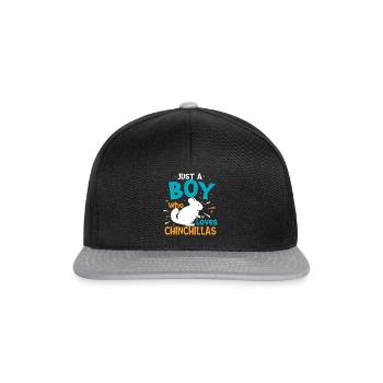 Juste un garçon qui aime les chinchillas - Chinchilla - Casquette snapback - noir/gris - Devant
