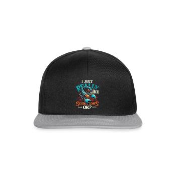 I just like scorpions - Snapback Cap - black/grey - Front