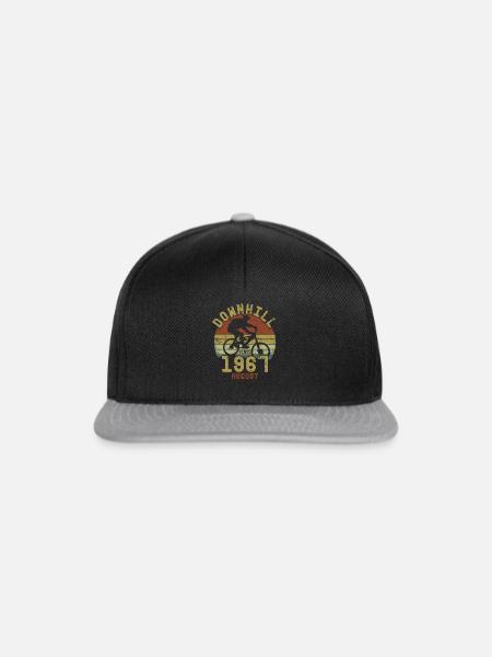 Geburtstag Downhill Fahrrad Bike August 1967 - Snapback Cap - Schwarz/Grau
