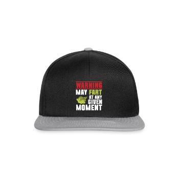 Furz Furzen Pupsen - Snapback Cap - Schwarz/Grau - Vorne