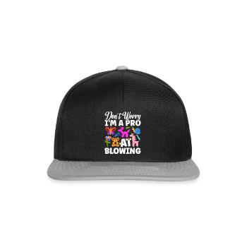 Ballon Twister Ballon Artiste Ballon Animaux - Casquette snapback - noir/gris - Devant