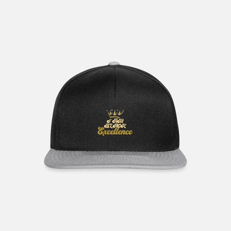 I am black excellence - Snapback Cap - black/grey