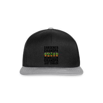Jardinier Papi comme un Papi normal juste plus frais - Casquette snapback - noir/gris - Devant