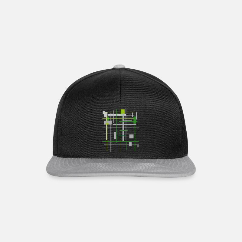 Muster - Snapback Cap - Schwarz/Grau