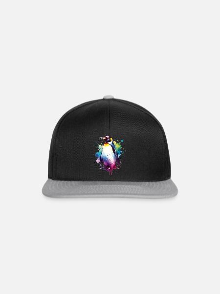 Galapagos Pinguin - Snapback Cap - Schwarz/Grau