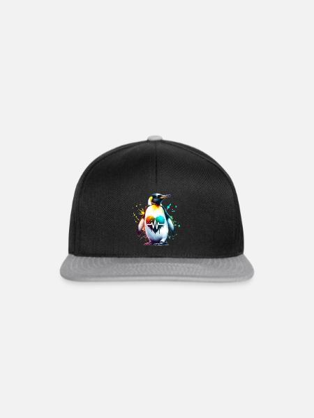 Galapagos Pinguin EKG - Snapback Cap - Schwarz/Grau