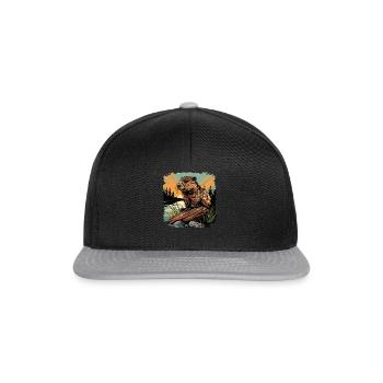 Beaver Biber - Casquette snapback - noir/gris - Devant