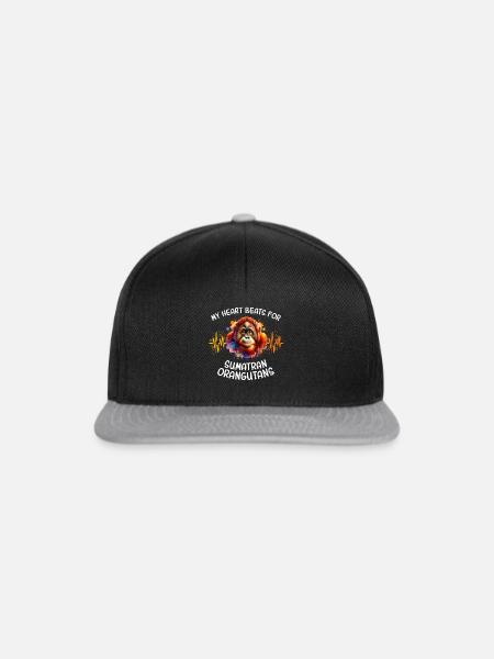 Orang Utan Herzlinie - Snapback Cap - Schwarz/Grau
