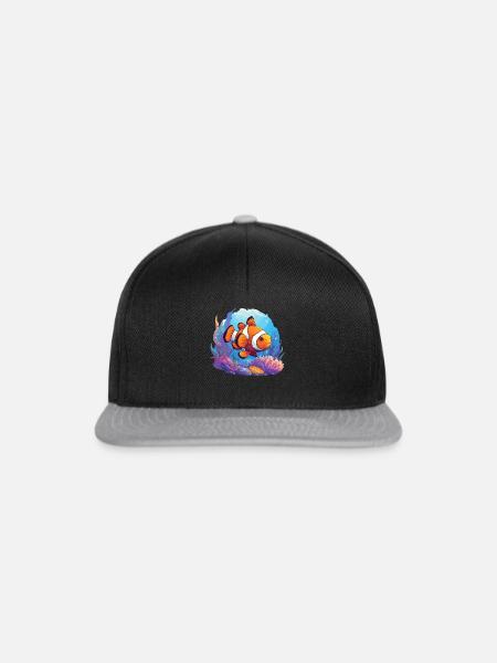 Clownfish Clownfische Clownfisch - Snapback Cap - Schwarz/Grau