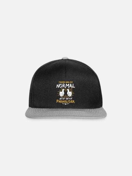 Paraglider Spruch - Snapback Cap - Schwarz/Grau