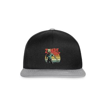 Halloween Zombie Design - Snapback Cap - Schwarz/Grau - Vorne