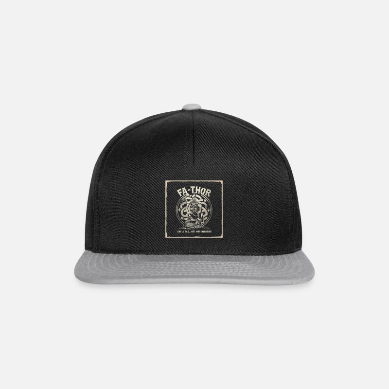 FA-THOR Like a Dad Just Way Mightier Viking - Snapback Cap - black/grey