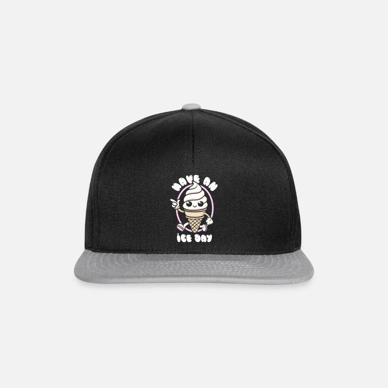 Have an Ice day softeis kawaii - Snapback Cap - Schwarz/Grau