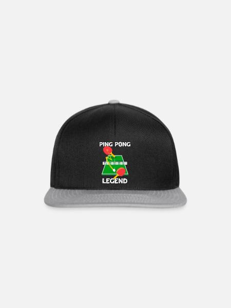Ping Pong Legende - Snapback Cap - Schwarz/Grau