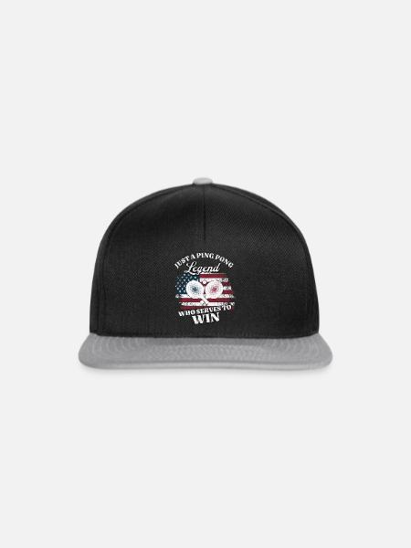 US Ping Pong Spieler - Snapback Cap - Schwarz/Grau