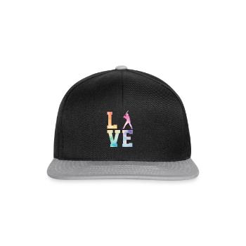 Baseball Sport Baseballspieler Pitcher Catcher USA - Snapback Cap - Schwarz/Grau - Vorne