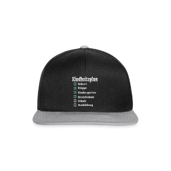 Schule Kind Schulabschluss Geschenk Teenager - Snapback Cap - Schwarz/Grau - Vorne
