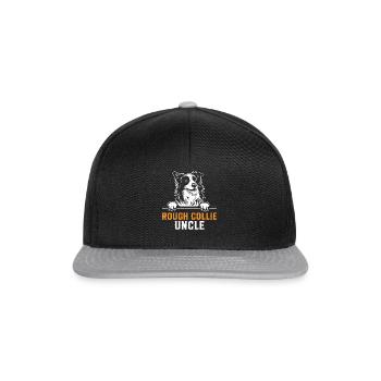 Rough Collie Dog Lover Uncle Rough Collie Uncle - Snapback Cap - Schwarz/Grau - Vorne