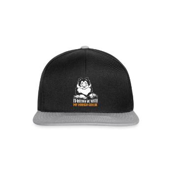 Rough Collie Lover - Je préfère être avec mon Rough C - Casquette snapback - noir/gris - Devant