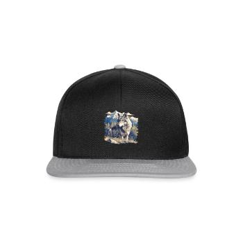 Loups Loup - Casquette snapback - noir/gris - Devant