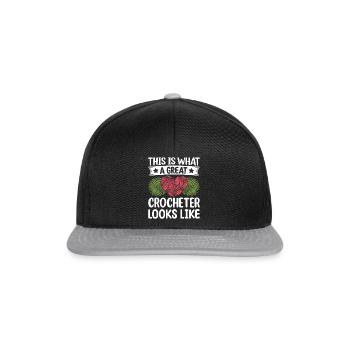 Voici à quoi ressemble un grand crocheteur - Croche - Casquette snapback - noir/gris - Devant