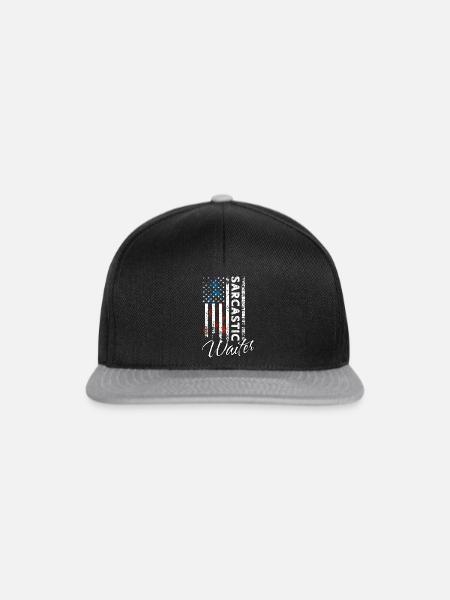 Sarkastischer Kellner - Snapback Cap - Schwarz/Grau