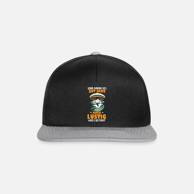 Fallschirmspringen Mitgebsel Fallschirmspringer - Snapback Cap - Schwarz/Grau
