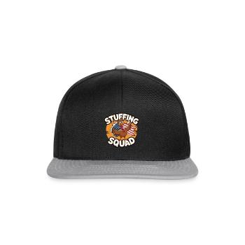 Dinde drôle de Thanksgiving - Casquette snapback - noir/gris - Devant
