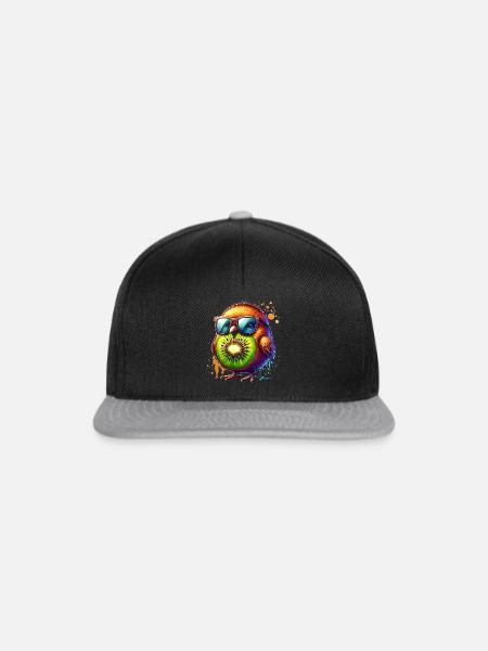Neuseeland Kiwi - Snapback Cap - Schwarz/Grau