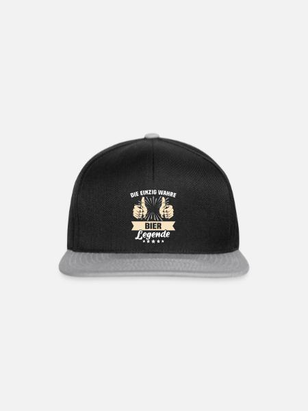 Bier Sprüche - Snapback Cap - Schwarz/Grau
