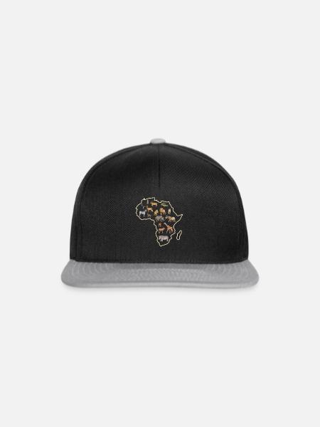 Tiere, die in Afrika leben - Snapback Cap - Schwarz/Grau