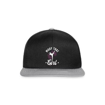Muay Thai Girl Muay Thai fighting Girl - Snapback Cap - black/grey - Front