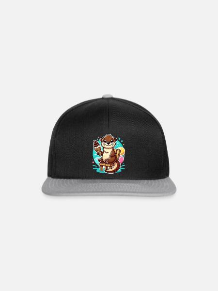 Eis Cream Otter - Snapback Cap - Schwarz/Grau