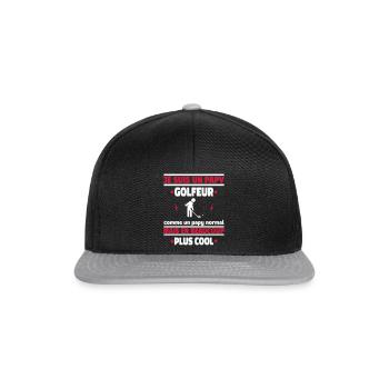 Je suis un papy golfeur plus cool, cadeau noël - Casquette snapback - noir/gris - Devant