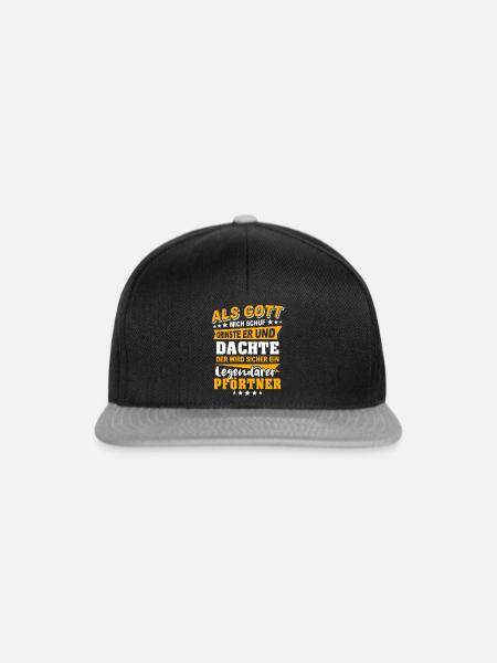 Pförtner Sprüche - Snapback Cap - Schwarz/Grau