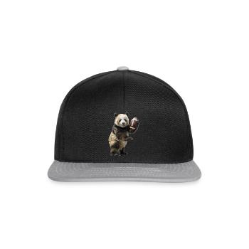 Ballon de football panda géant - Casquette snapback - noir/gris - Devant