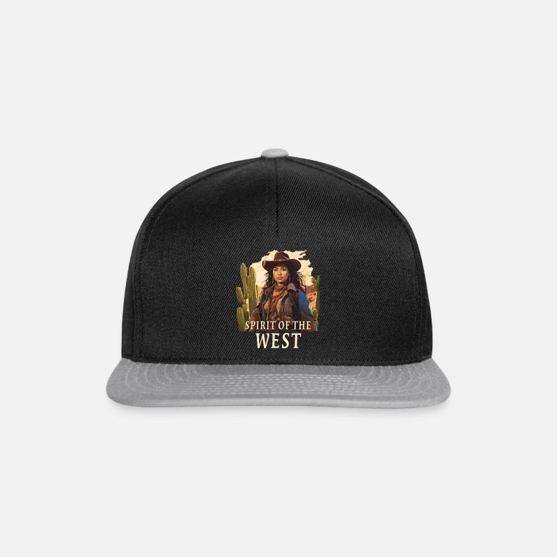 L’ DE L’OUEST - Casquette snapback - noir/gris