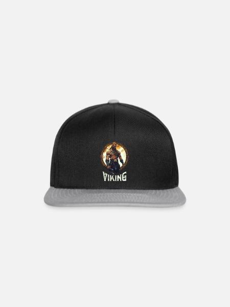 Wikinger Viking Valhalla warrior - Snapback Cap - Schwarz/Grau