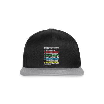 Kendo Wrestler Kendo Fighter - Kendo Day Plan - Snapback Cap - black/grey - Front