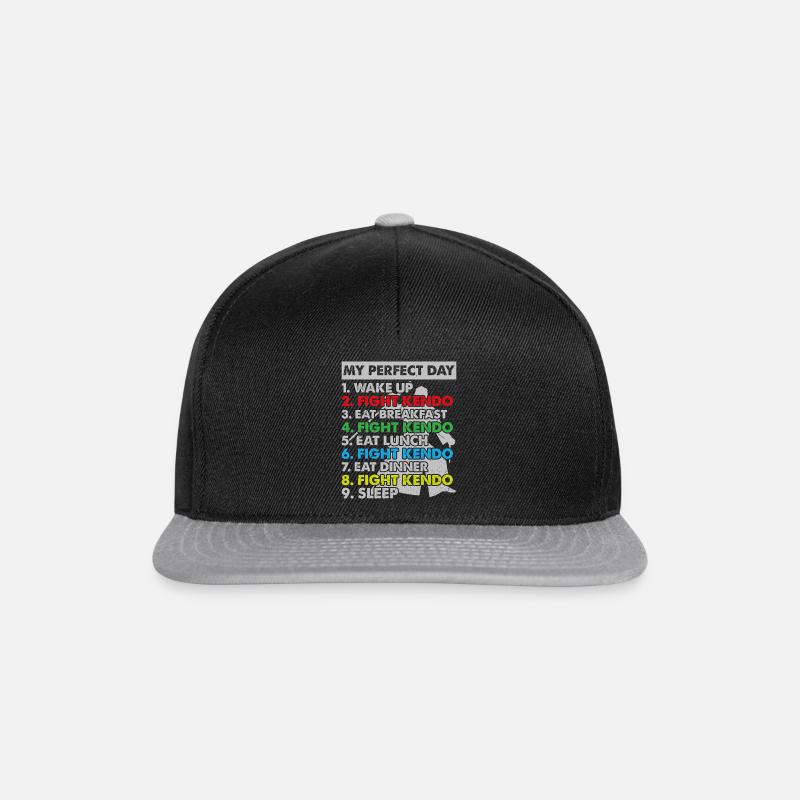 Kendo Wrestler Kendo Fighter - Plan de jour de Kendo - Casquette snapback - noir/gris