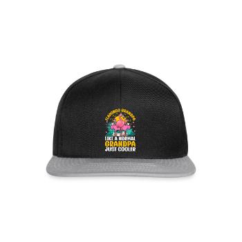 Papi flamant rose comme un papy normal, juste plus frais - Casquette snapback - noir/gris - Devant