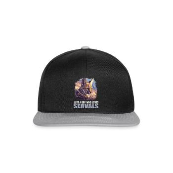 Servale Serval - Snapback Cap - Schwarz/Grau - Vorne