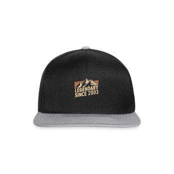 Legendary since 2003 Birthday - Snapback Cap - black/grey - Front