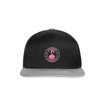 Flamant rose Grand-père Flamant rose Grand-père Oiseau flamant rose - Casquette snapback - noir/gris - Devant