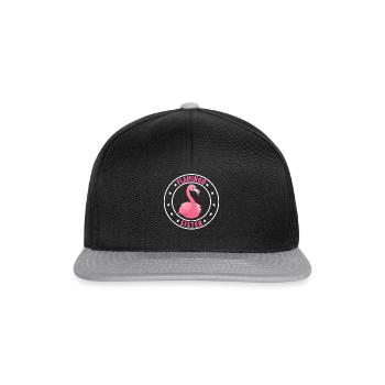 Flamingo Sister Flamingo Sister Flamingo Bird - Snapback Cap - Schwarz/Grau - Vorne