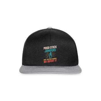 Pogo-stick-jumper Trotzen Nicht Nur Der - Snapback Cap - Schwarz/Grau - Vorne